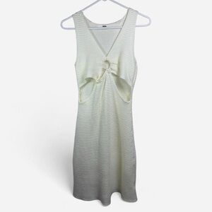 Madden NYC Cream Knit Cutout Dress Cottagecore Juniors Large